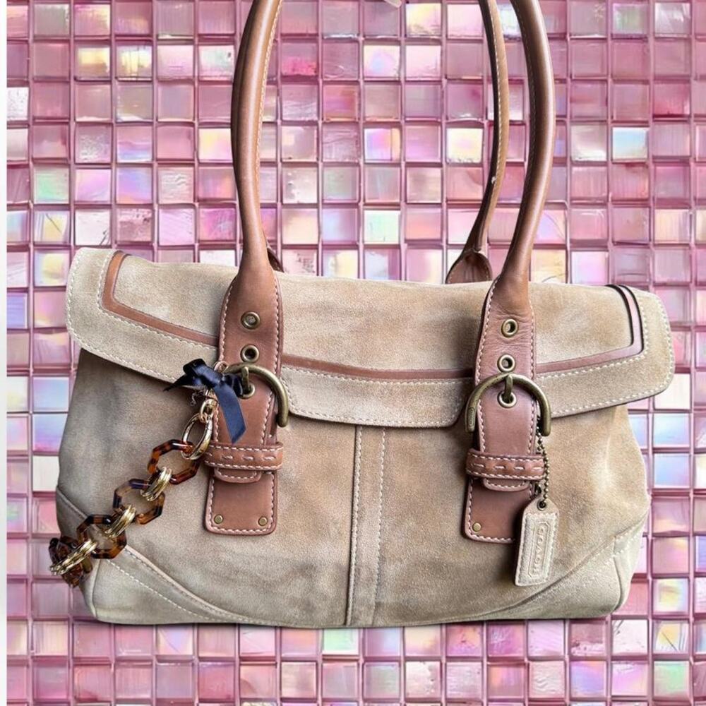 Vintage coach suede